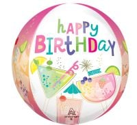 Orbz Cocktail Surprise Birthday Balloon