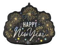 SuperShape Holographic Festive New Year Sparkle Balloon