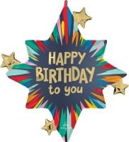 SuperShape Satin Birthday Blast Balloon