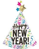 SuperShape Satin Confetti Cheer New Year Balloon