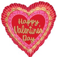 Standard Valentine Scalloped Sweethearts Balloon