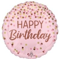 Standard Pretty Pink Happy Birthday Balloon