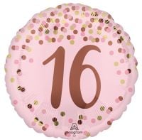Standard Pretty Pink 16th Birthday Balloon