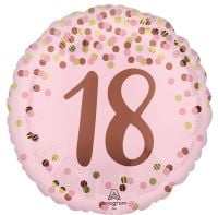 Standard Pretty Pink 18th Birthday Balloon