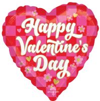 Standard Checkerboard Valentines Day Balloon