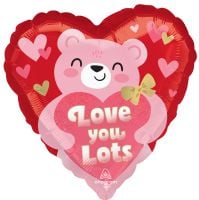 Standard Love You Blush Bear Hugs Balloon