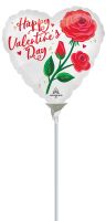 09" Satin Valentine Rose Radiance Balloon