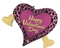 SuperShape Satin Valentine Leopard Luxe Balloon