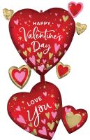 Giant Multi-Balloon Satin Heartfelt Elegance Balloon
