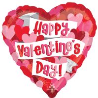 Jumbo Playful Valentine Hearts Balloon