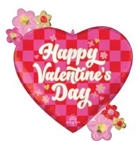 SuperShape Checkerboard Valentines Day Balloon