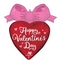 SuperShape Happy Valentines Day Coquette Bows Balloon