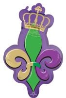 SuperShape Satin Majestic Mardi Gras Balloon