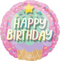 21" Panoramic Ice Cream Party Birthday Balloon