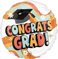 Standard Groovy Congrats Grad Balloon