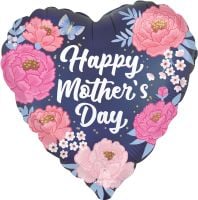 Jumbo Satin Happy Mothers Day Peony Garden Balloon