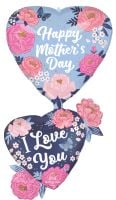 Multi-Balloon Satin Happy Mothers Day Peony Garden Balloon
