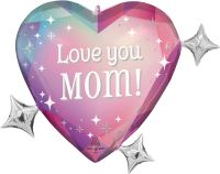 SuperShape Radiant Gems Love You, Mom Balloon