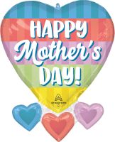 SuperShape Happy Mothers Day Color Block Bliss Balloon