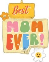 SuperShape Retro Charm Best Mom Ever! Balloon