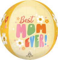 Orbz Retro Charm Best Mom Ever! Balloon