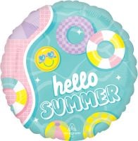 Standard Pastel Beach Club Hello Summer Balloon