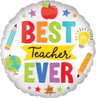 Standard Satin Best Teacher Ever Icons Balloon
