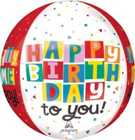 Orbz Celebrate the Day Birthday Balloon