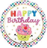 Standard Vibrant Cupcakes Birthday Balloon
