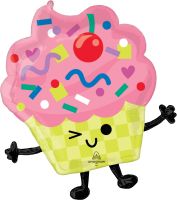 SuperShape Vibrant Cupcakes Birthday Balloon