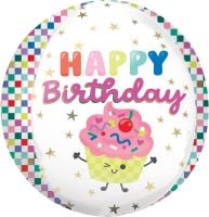Orbz Vibrant Cupcakes Birthday Balloon