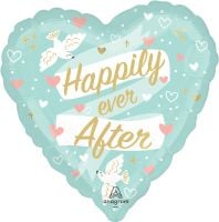 Standard Ribbon Banners Wedding Happily Ever After Balloon