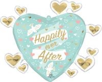 SuperShape Ribbon Banners Wedding Happily Ever After Balloon