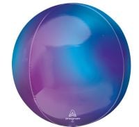 Orbz 16" Blue Aura Stardust Ombre Balloon