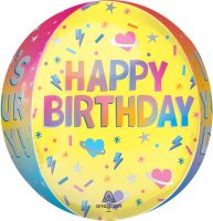 Orbz Solar Flare Birthday Balloon