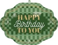 SuperShape Stylish Sage Birthday Balloon