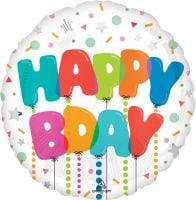 Standard Happy Balloon Bash Birthday Balloon