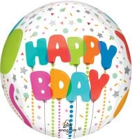 Orbz Happy Balloon Bash Birthday Balloon