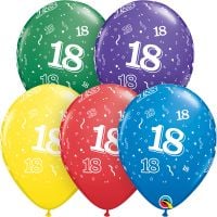11" 18-A-Round Assortment (50pcs) Balloons
