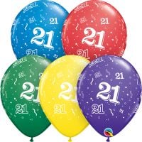 11" 21-A-Round Assortment (50pcs) Balloons