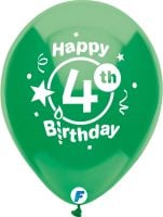 Funsational 12" 4th Birthday Party Assortment (8pcs) Balloons