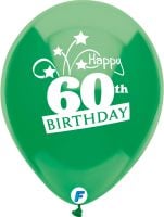 Funsational 12" 60th Birthday Shooting Stars Assortment (8pcs) Balloons