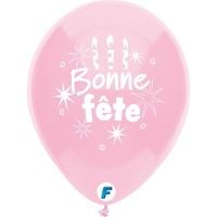 12" Bonne Fete Chandelles (8pcs) Balloons