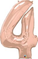 34" Rose Gold Number 4 Balloon