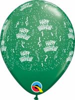 11" Birthday-A-Round Emerald Green (100pcs) Balloons