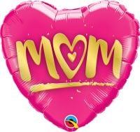 09" M(Heart)M Gold Heart Balloon