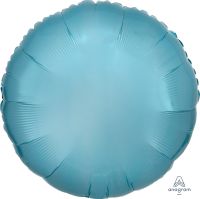 18" Metallic Pearl Pastel Blue Circle (non-packaged) Balloon