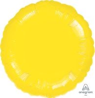 18" Metallic Yellow Circle (non-packaged) Balloon