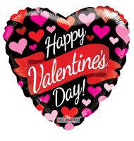 09" Happy Valentines Day Banner and Hearts Balloon
