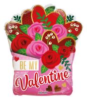 18" Be My Valentine Roses and Envelope Balloon